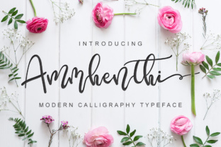 Ammenthi: A Modern Script Font for Makers