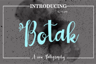 Botak: A Modern Script Font for Crafters