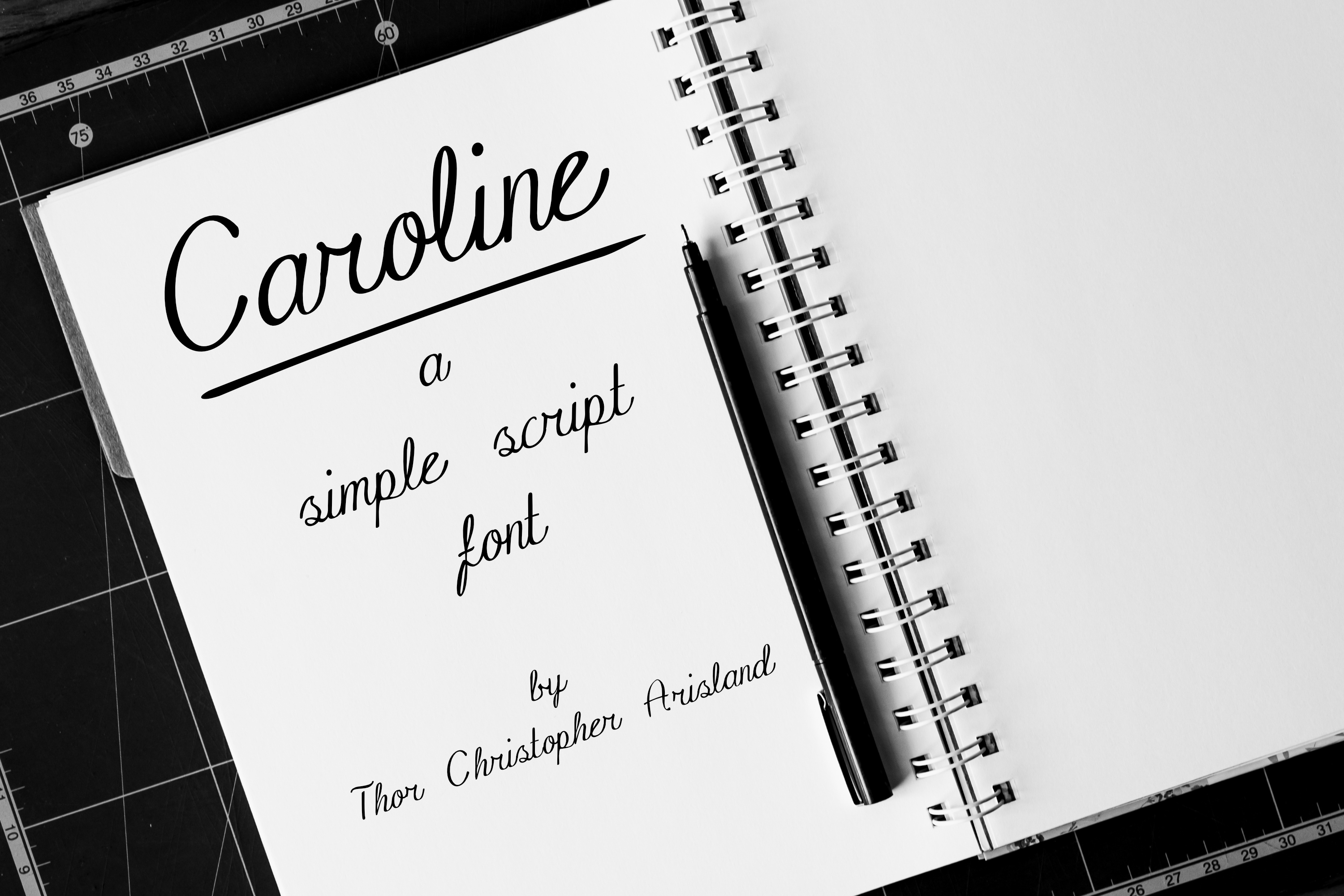 Caroline: A Refined Script Font for Editorial Design