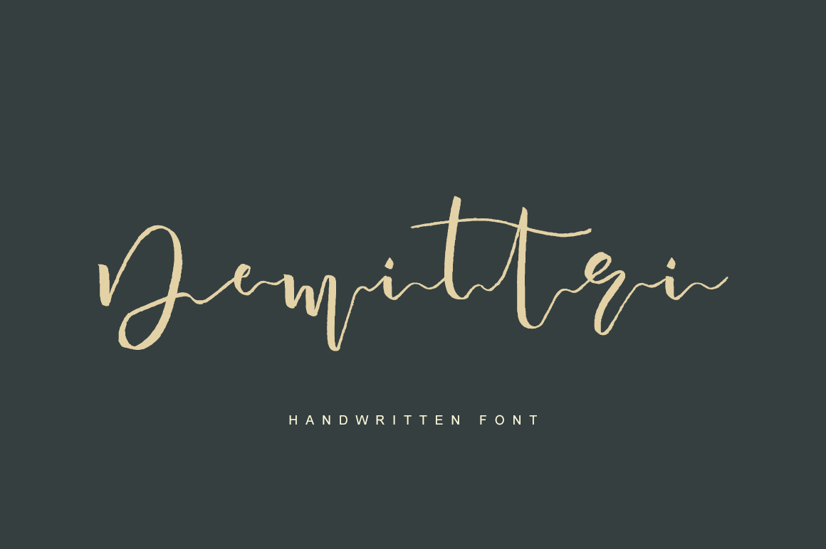 Demittri: A Modern Script Font for Branding