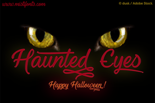 Haunted Eyes: A Spooky Script Font for Marketers