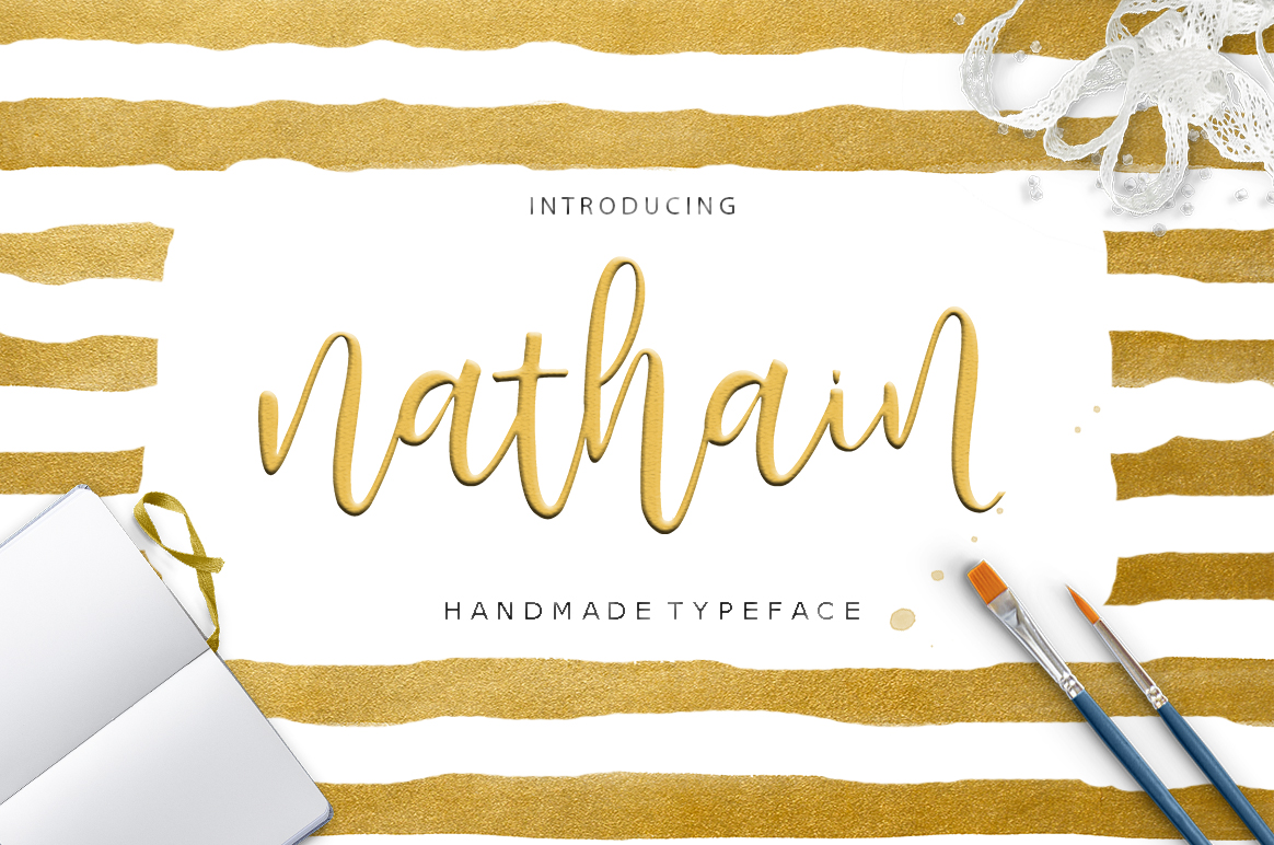 Nathain: A Hand-Brushed Font for Editorial Soul