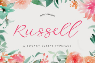 Russell: A Bouncy Script Font for Editorial Design