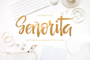 Señorita Font: A Dry Brush Typeface for Bold Campaigns